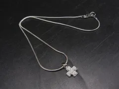 ■美品■ SWAROVSKI スワロフスキー クリスタル クロス ネックレス ペンダント アクセサリー レディース シルバー系×クリア DL2836