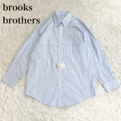 ★タグ付★ Brooks Brothers 長袖BDシャツ 水色ストライプ