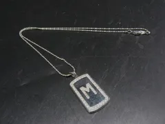 ■美品■ Folli Follie フォリフォリ ラインストーン M ネックレス ペンダント アクセサリー レディース シルバー系×クリア DL2834