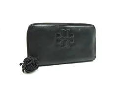TORY BURCH トリーバーチ レザー ラウンドファスナー 長財布 ウォレット 札入れ 小銭入れ レディース ブラック系 DK9769