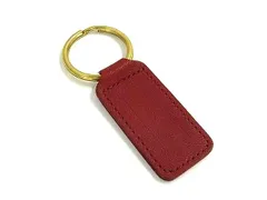 ■極美品■ COACH コーチ レザー キーホルダー キーリング バッグチャーム レディース レッド系 DL3325