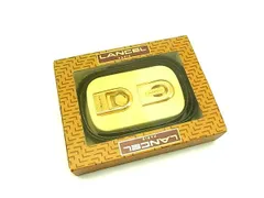 LANCEL ランセル レザー ゴールド金具 ベルト ビジネス 紳士 メンズ ブラック系 DK9660のサムネイル