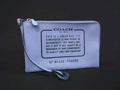 ■美品■ COACH コーチ F36658 レザー マルチポーチ マルチケース 小物入れ レディース メンズ ブルー系 DL1065