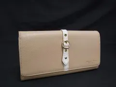 Samantha Thavasa サマンサタバサ レザー がま口 二つ折り長財布 ウォレット 小銭入れ 札入れ カード入れ ピンクベージュ系 DK6987