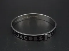 ■美品■ MARC BY MARC JACOBS マークバイマークジェイコブス バングル アクセサリー レディース シルバー系×ブラック系 DK9567