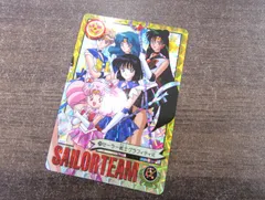 バンダイ 美少女戦士セーラームーンＳ カードダス 216 セーラー戦士グラフィティⅥ セーラーウラヌス/セーラーネプチューン/セーラープルート/セーラーサターン/セーラーちびムーン 1995年 キラカード シールタイプ ⑩
