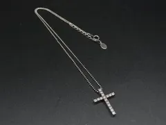 4℃ ヨンドシー ラインストーン クロス ネックレス ペンダント アクセサリー レディース シルバー系 DK9568のサムネイル
