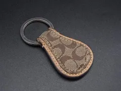 COACH コーチ シグネチャー キャンバス キーホルダー バッグチャーム レディース ブラウン系×シルバー系 DK9573