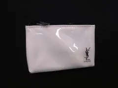 ■新品同様■ YVESSAINTLAURENT イヴサンローラン BEAUTE PVC ポーチ 小物入れ マルチケース レディース メンズ ホワイト系 DK9980