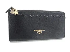 ■美品■ kate spade ケイトスペード レザー L字ファスナー 長財布 ウォレット 小銭入れ 札入れ カード入れ ブラック系 DK6966