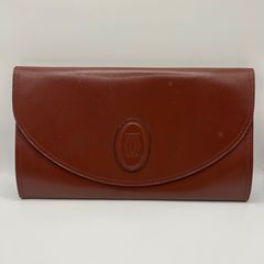 Cartier カルティエ マストライン セカンドバッグ クラッチ レザー ボルドー