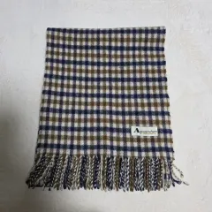 アクアスク텀CHECKベージュマフラー