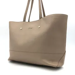 フルラ トートバッグ レザー ベージュ 肩掛け A4収納 シンプル 通勤 通学 ロゴ