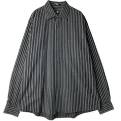 古着 90~00年代 カルバンクライン Calvin klein 長袖 コットンストライプシャツ 中国製 メンズXL相当 ヴィンテージ/eaa609181
