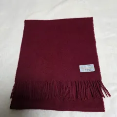 アクアスキュータム バーガンディ カシミア マフラー