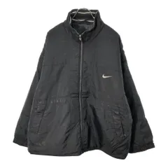 90年代 NIKE ナイキ リバーシブル ナイロンジャケット スポーツ ブラック(メンズ XL)中古 古着 X2597