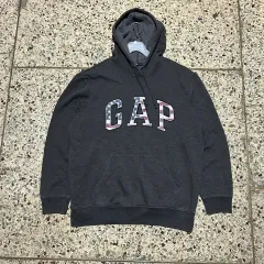 ギャップ 星条旗 グレー WHO フード Tシャツ