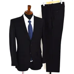 オリヒカ 2つボタン シングルスーツ S Y4 ブラック 黒 ノータック アジャスター付 ブラックスーツ 156025 夏物 春夏 6XA064 【送料無料】【中古】【メンズビジネス】202601