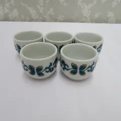 九谷焼 骨董・民芸品 食器 九谷 酒器 酒盃 おちょこ ぐい呑 5客組