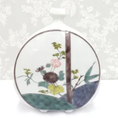 九谷焼 骨董・民芸品 インテリア 九谷銀泉 花生 花瓶 花入 花器