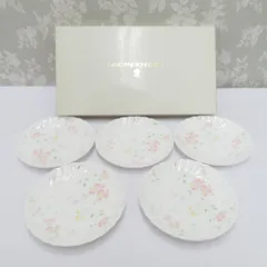 NIKKO ニッコー 食器 FINE BONE CHINA  取り皿 小皿 ケーキ皿 5枚セット 草花柄 箱有