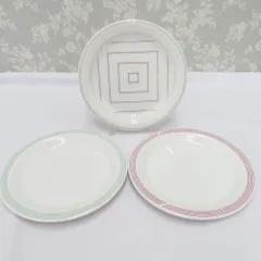 NIKKO ニッコー 食器 FINE BONE CHINA プレート 取り皿 中皿 柄違い 3枚セット
