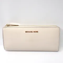 Ft634171 マイケルコース 長財布 ラウンドファスナー　L字ファスナー ホワイト レディース Michael Kors 中古