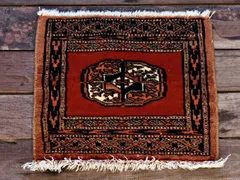 RAGB064 ヴィンテージ ミニラグ トライバルラグ 絨毯 33cm×28cm