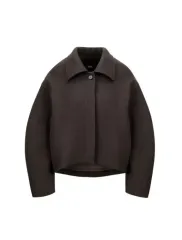 OSTKAKA オストカーカ ショートコート ハーフコート チョコレート ブラウン