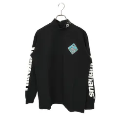 TANGRAM タングラム ゴルフ x CLUBHAUS クラブハウス 長袖 モックネック Tシャツ TGA-MT57 S ブラック メンズ