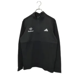 CLUBHAUS クラブハウス ゴルフ x Adidas アディダス x ANTi COUNTRY CLUB アンタイ カントリー クラブ  FablicMix Halfzip ハーフジップ ジャケット ブルゾン JF4844 M ブラック メンズ
