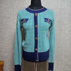 CHECK パータン レッド ダイヤモンドアート ニット