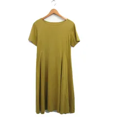 ジャスグリッティー JUSGLITTY ワンピース 半袖 ロング コットン シンプル 1 イエロー 黄 /KT33