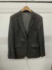 100 105)DKNY ウール100% ヘリンボーン ジャケット