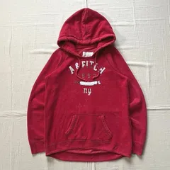 希少　00s　archive　アーカイブ　Abercrombie&Fitch　アバクロ　プルオーバー　フーディパーカー　裏起毛スウェット生地　ヴィンテージ加工　ロゴワッペン　ダメージ　M　Y2K　平成レトロ　グランジ　vintage hoodie parka