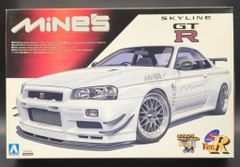 アオシマ 1/24 Sパッケージ Ver.R マインズ R34 スカイライン GT-R 45