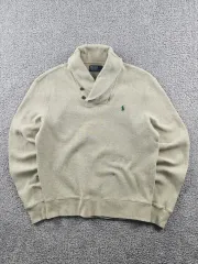 POLO RALPH LAUREN (ポロラルフローレン) ショールカラー コットンニットセーター ( M ) / 11019