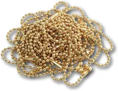 ENN LLC ボールチェーン キーホルダー 100本 (ゴールド,  2.4mm)