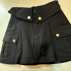 カーゴ風ミニスカパン　ブラック