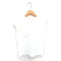 ノエラ Noela タグ付き カットソー ブラウス フリル プルオーバー ノースリーブ FREE オフオワイト /TT20