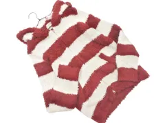 gelato pique ジェラートピケ merry christmas ボーダー パーカー ルームウェア sizeF/白ｘ赤 ◇■ レディース