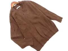 AMERICAN HOLIC アメリカンホリック ラメ Ｖネック ニット セーター sizeL/茶 ◇■ レディース