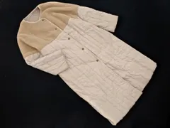 CLASSICAL ELF クラシカルエルフ 切替 ボア ノーカラー コート sizeM/ベージュｘグレージュ ◇■ レディース