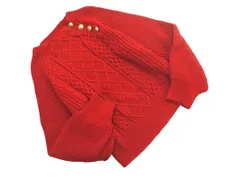 VIS ビス ケーブル編み ニット セーター sizeF/赤 ◇■ レディース