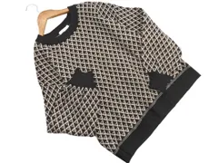 GLOBAL WORK グローバルワーク 総柄 ニット セーター sizeL/黒 ◇■ レディース