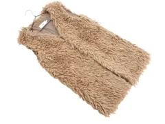 AZUL BY MOUSSY アズールバイマウジー フェイクファー ベスト sizeM/茶 ◇■ レディース