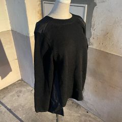 A17609 美品 コムデギャルソン 14AW ケーブルドッキングニット 紺 S