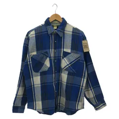 【中古】BIG MAC ST.JOHN'S BAY 90s ヘビーネルシャツ ブルー size:L ビッグマック セントジョンズベイ[24]