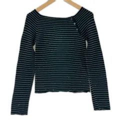 Emporio Armani エンポリオ・アルマーニ ボーダー 秋冬 AW 長袖Tシャツ コットン レディース 40【古着】【中古】【送料無料】