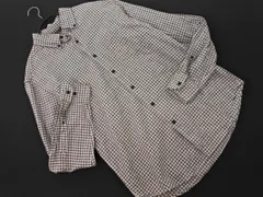 BANANA REPUBLIC バナナリパブリック ギンガムチェック ネル シャツ sizeS/白ｘ黒 ◇■ メンズ